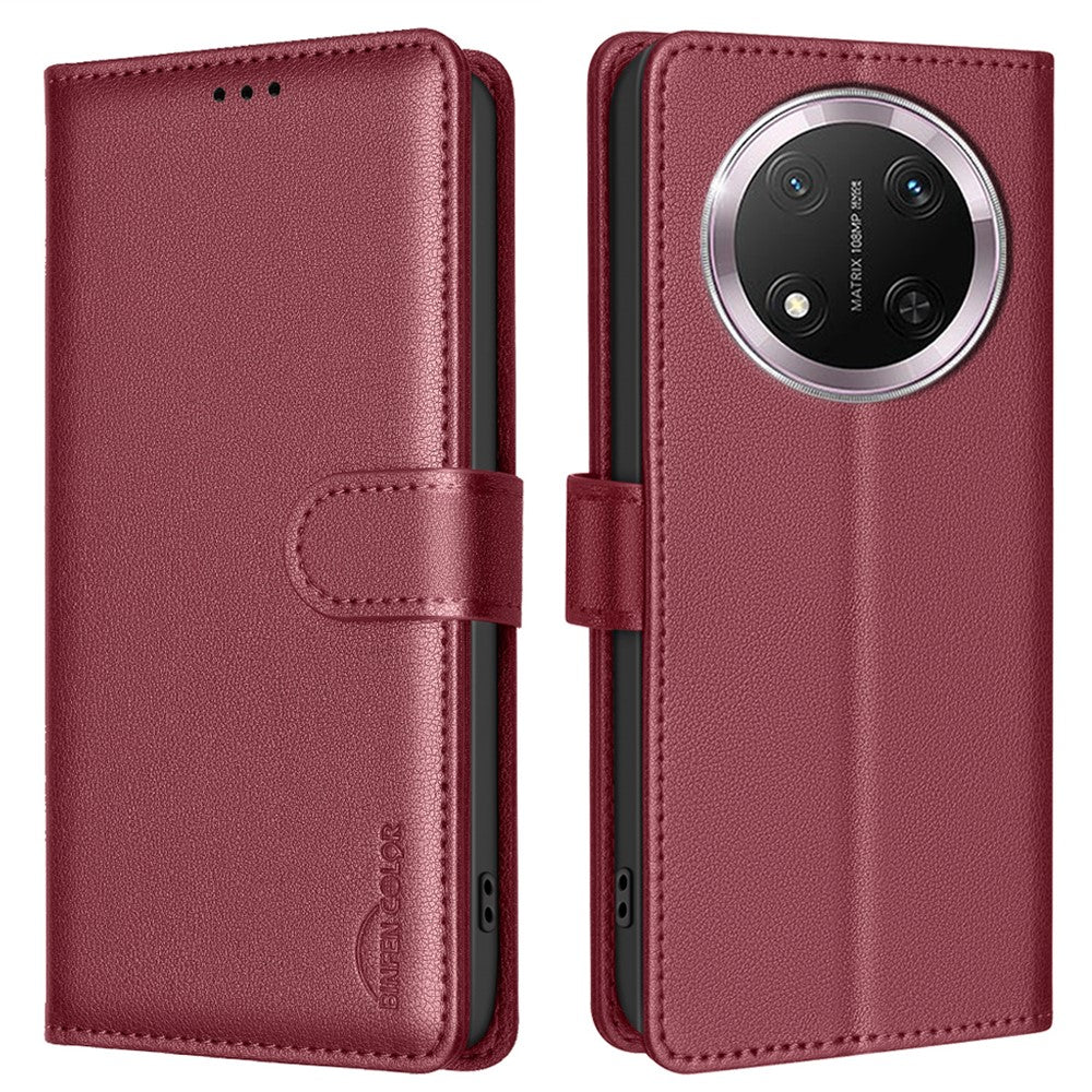 BINFEN COLOR BF32 For Honor Magic7 Lite 5G / X9c 5G / X60 Pro 5G Leather Case Wallet RFID Blocking Phone Cover