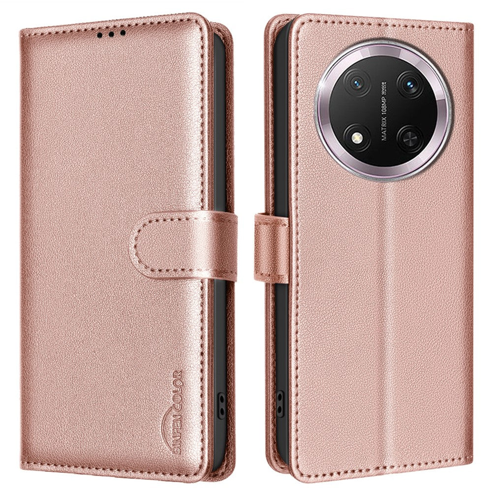 BINFEN COLOR BF32 For Honor Magic7 Lite 5G / X9c 5G / X60 Pro 5G Leather Case Wallet RFID Blocking Phone Cover