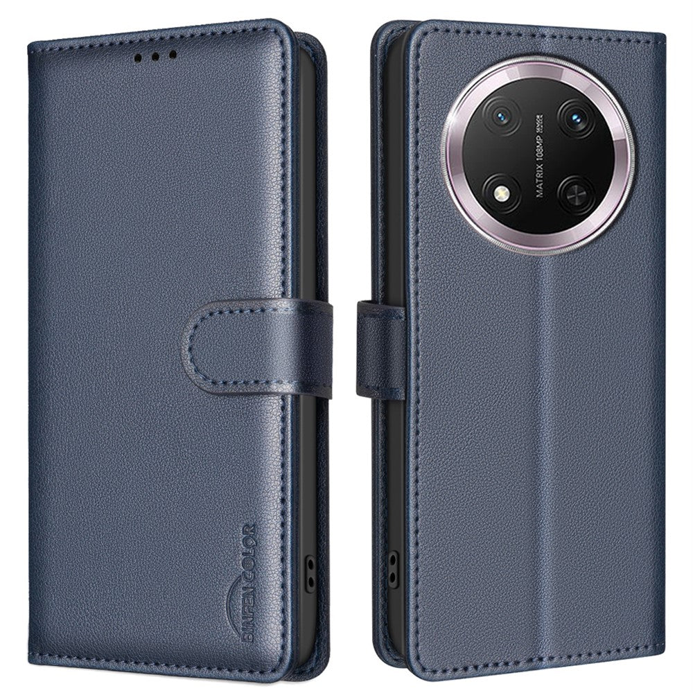 BINFEN COLOR BF32 For Honor Magic7 Lite 5G / X9c 5G / X60 Pro 5G Leather Case Wallet RFID Blocking Phone Cover