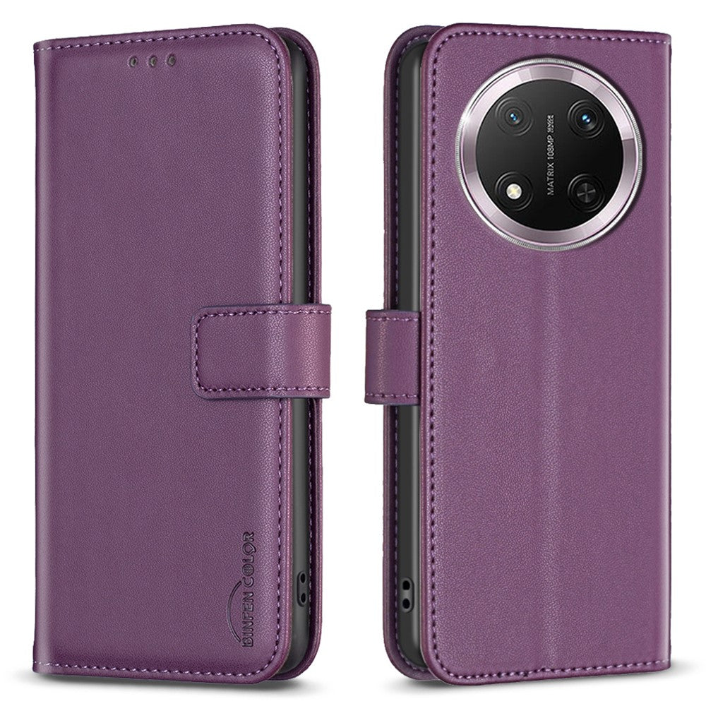 BINFEN COLOR BF17 For Honor Magic7 Lite 5G / X9c 5G / X60 Pro 5G Case Wallet Folio Flip Leather Cover