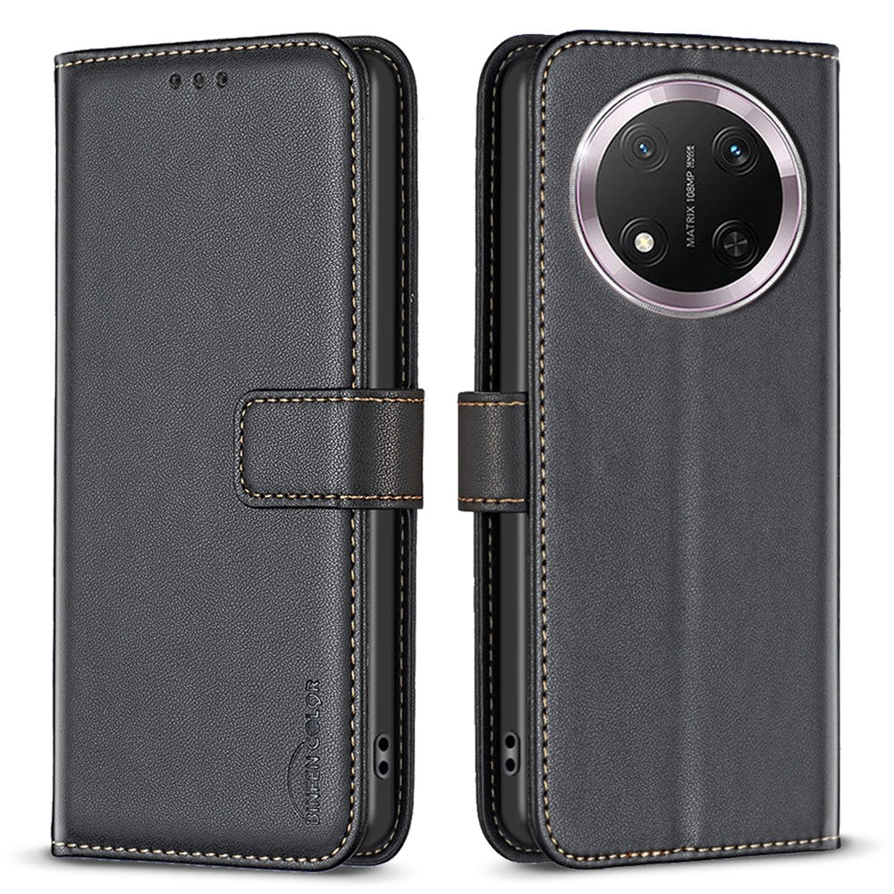 BINFEN COLOR BF17 For Honor Magic7 Lite 5G / X9c 5G / X60 Pro 5G Case Wallet Folio Flip Leather Cover