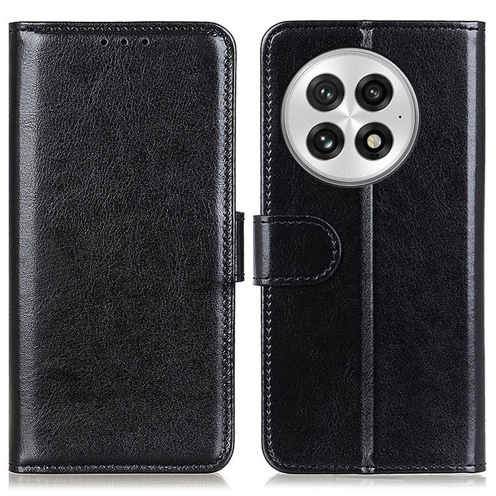 OnePlus 13-skal Crazy Horse Texture PU-lädermobilstativ