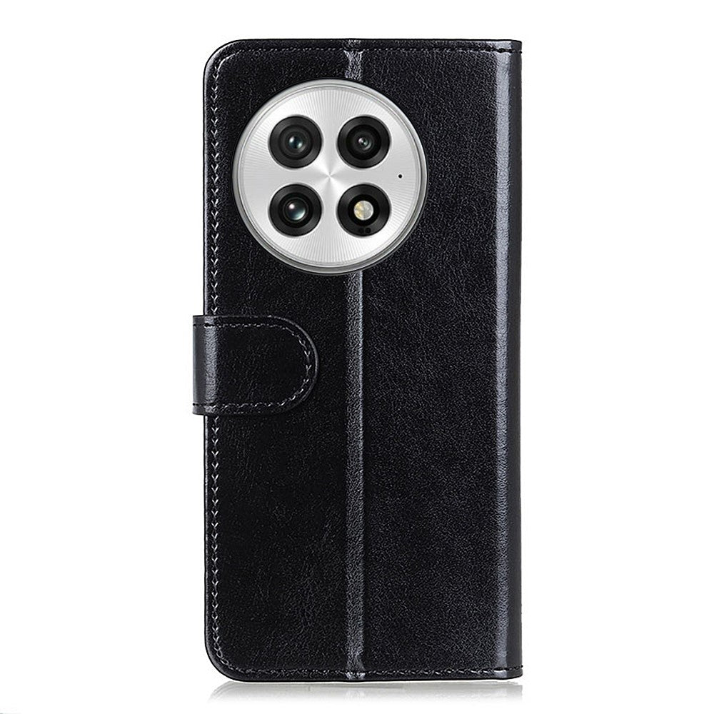 OnePlus 13-skal Crazy Horse Texture PU-lädermobilstativ