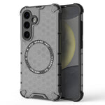 For Samsung Galaxy S25 Magnetic Case Honeycomb Design TPU+PC Phone Cover