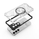 For Samsung Galaxy S25 Magnetic Case Honeycomb Design TPU+PC Phone Cover