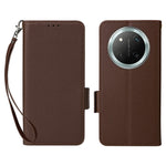 Leather Case with Wrist Strap for Honor X9c 5G / Magic7 Lite 5G / X60 Pro 5G Litchi Texture Wallet Phone Cover