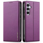 LC.IMEEKE L1 Series for Samsung Galaxy S25 Case PU Leather Wallet Stand Protective Phone Cover