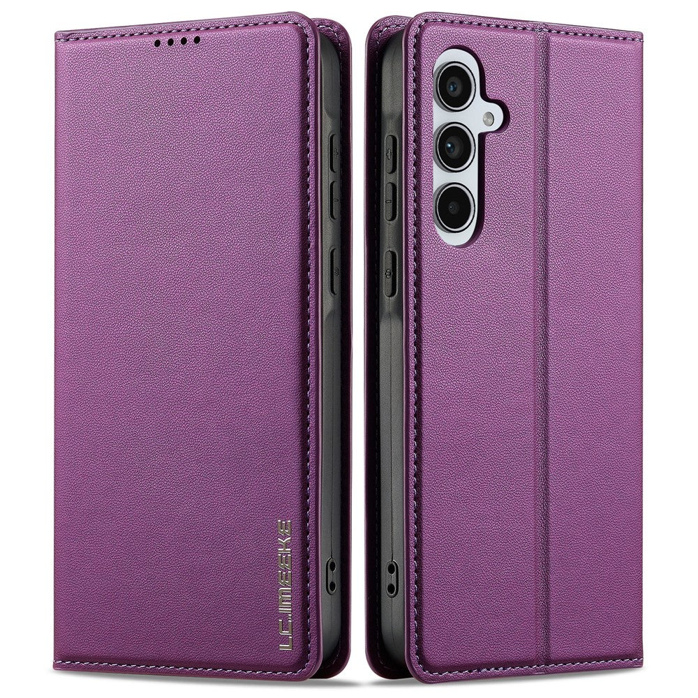 LC.IMEEKE L1 Series for Samsung Galaxy S25 Case PU Leather Wallet Stand Protective Phone Cover