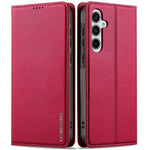 LC.IMEEKE L1 Series for Samsung Galaxy S25 Case PU Leather Wallet Stand Protective Phone Cover
