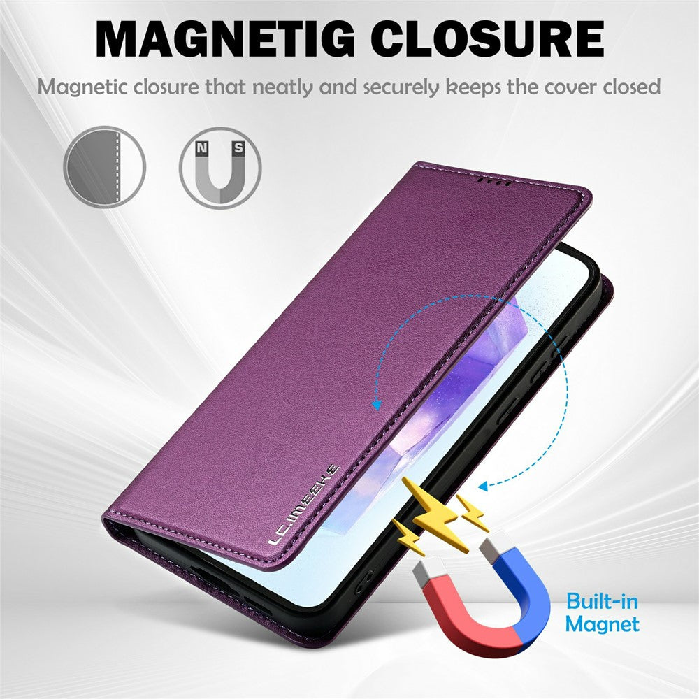 LC.IMEEKE L1-serie til Samsung Galaxy S25+ cover i PU-læder med pung- og standerfunktion, beskyttende telefoncover