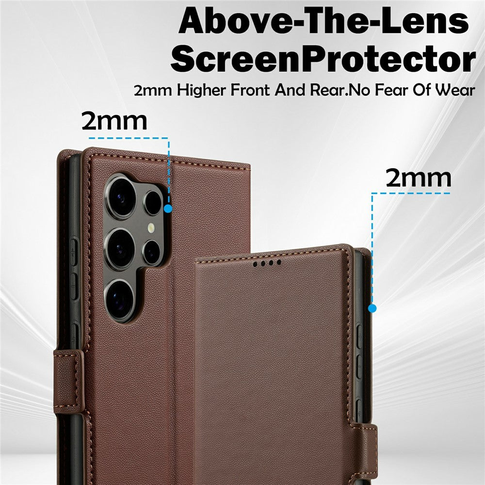 LC.IMEEKE L1-serien til Samsung Galaxy S25 Ultra, PU-lædercover, pungcover, beskyttende mobilcover