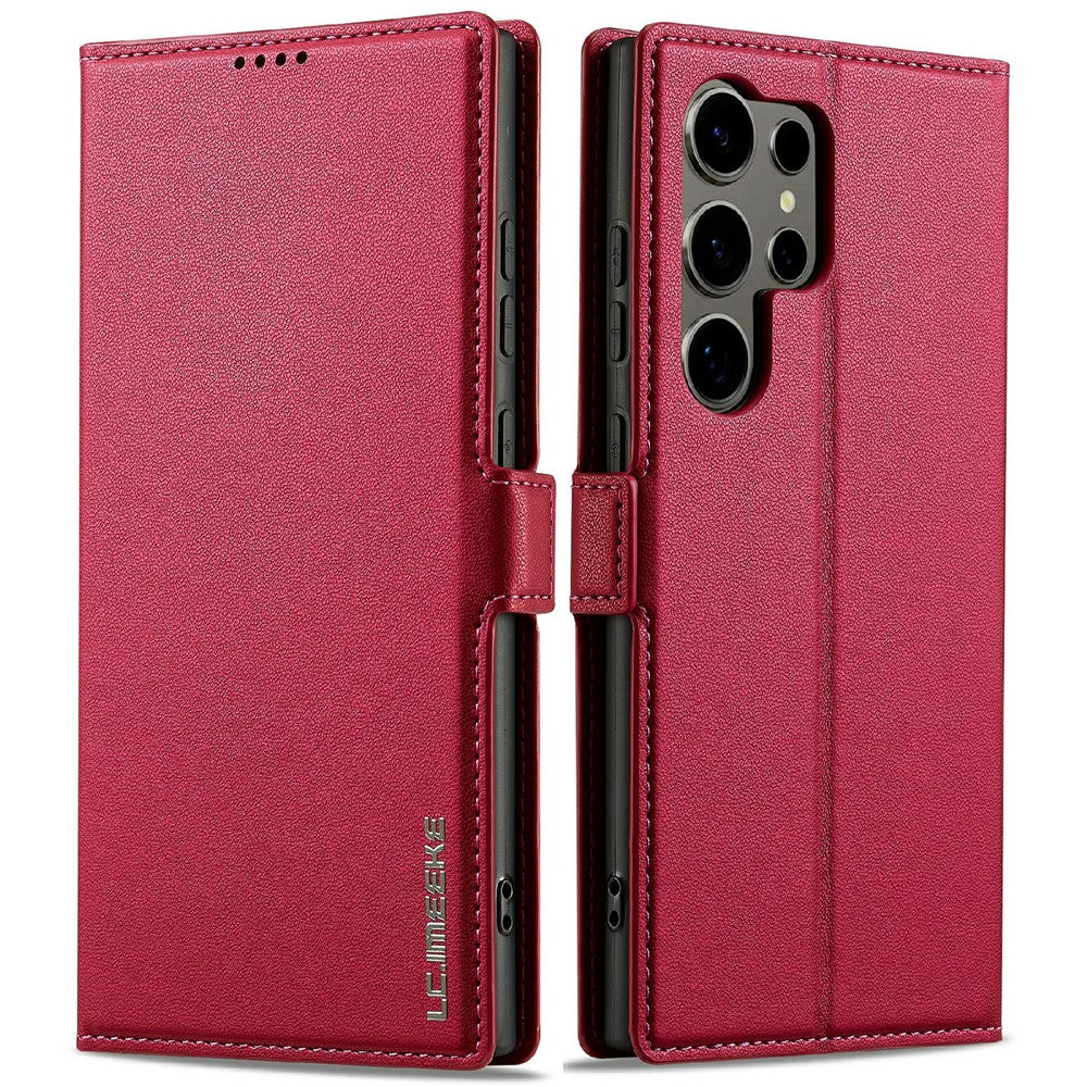 LC.IMEEKE L1-serien til Samsung Galaxy S25 Ultra, PU-lædercover, pungcover, beskyttende mobilcover