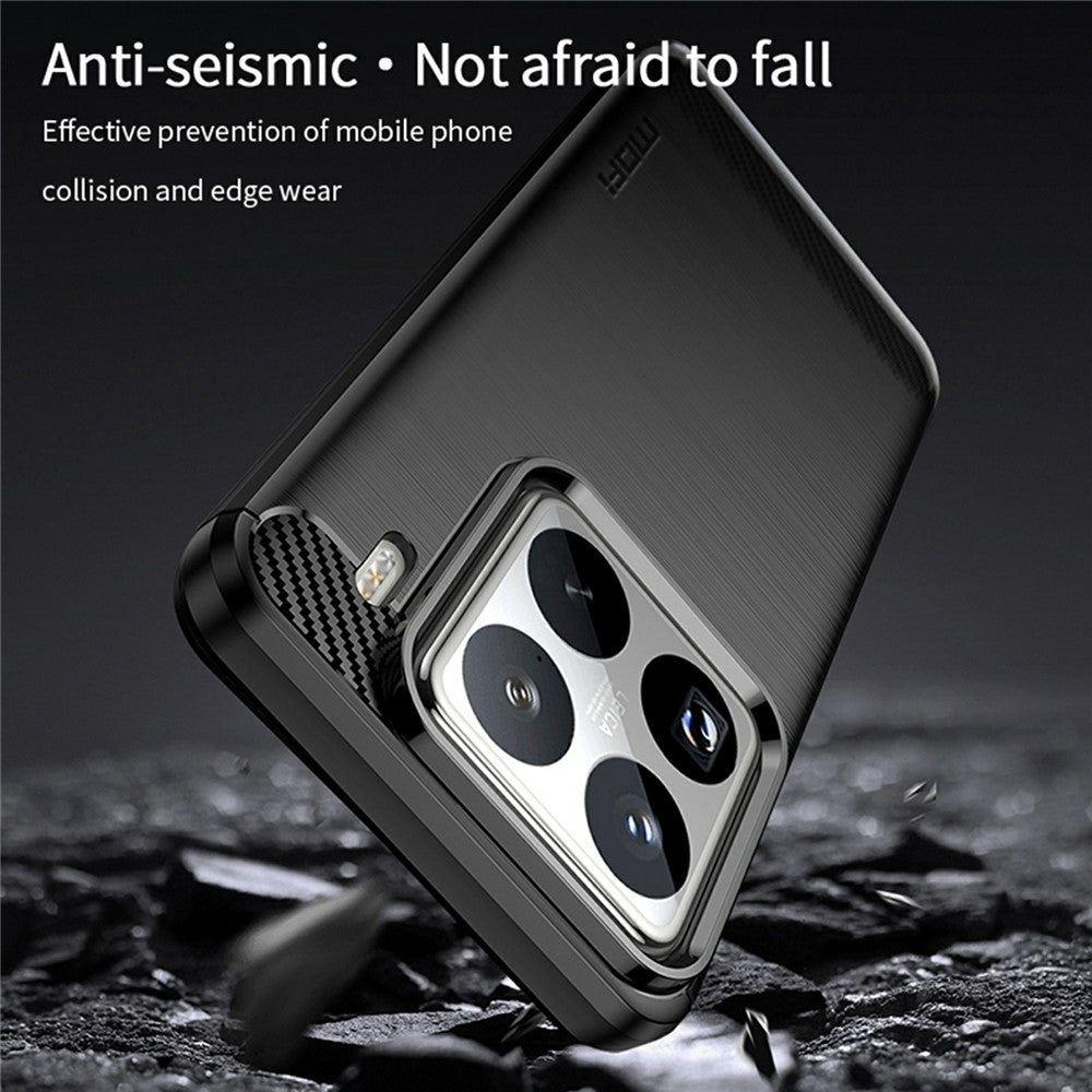 MOFI JK TPU Series-1 For Xiaomi 15 Pro Case Carbon Fiber Texture TPU Soft Phone Cover