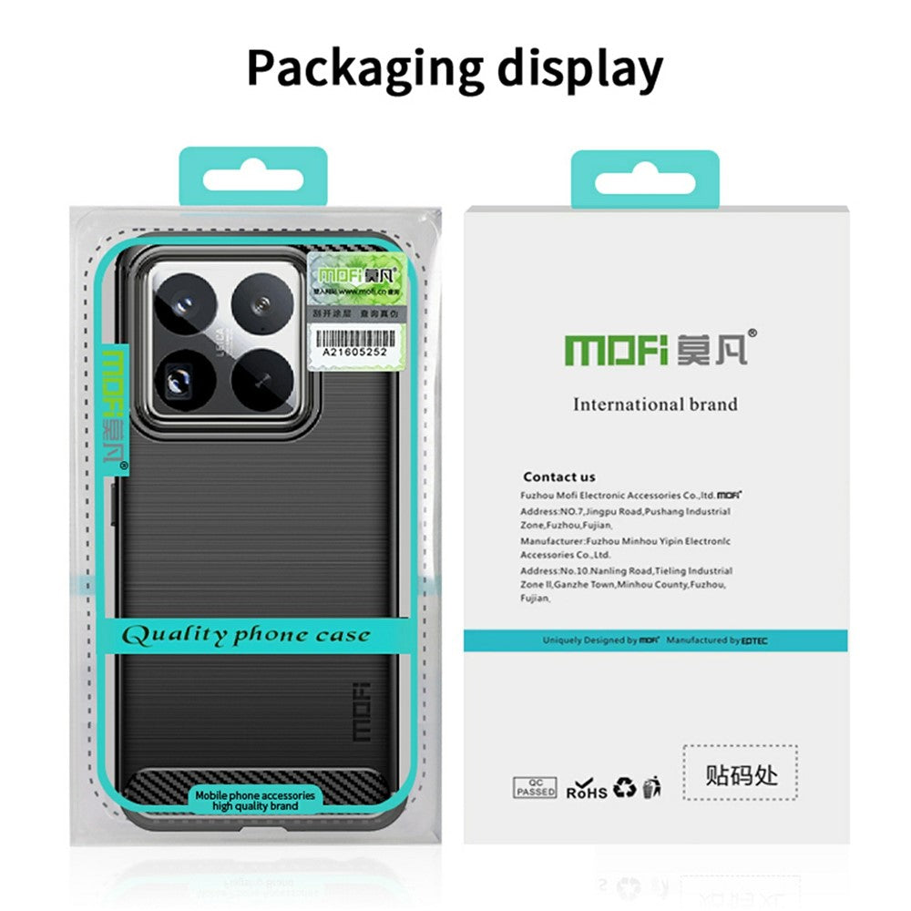 MOFI JK TPU Series-1 For Xiaomi 15 Pro Case Carbon Fiber Texture TPU Soft Phone Cover