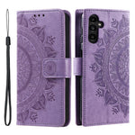 Til Samsung Galaxy A56 5G Etui Præget Totem PU Læder Pung Stativ Telefoncover