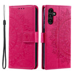 Til Samsung Galaxy A56 5G Etui Præget Totem PU Læder Pung Stativ Telefoncover
