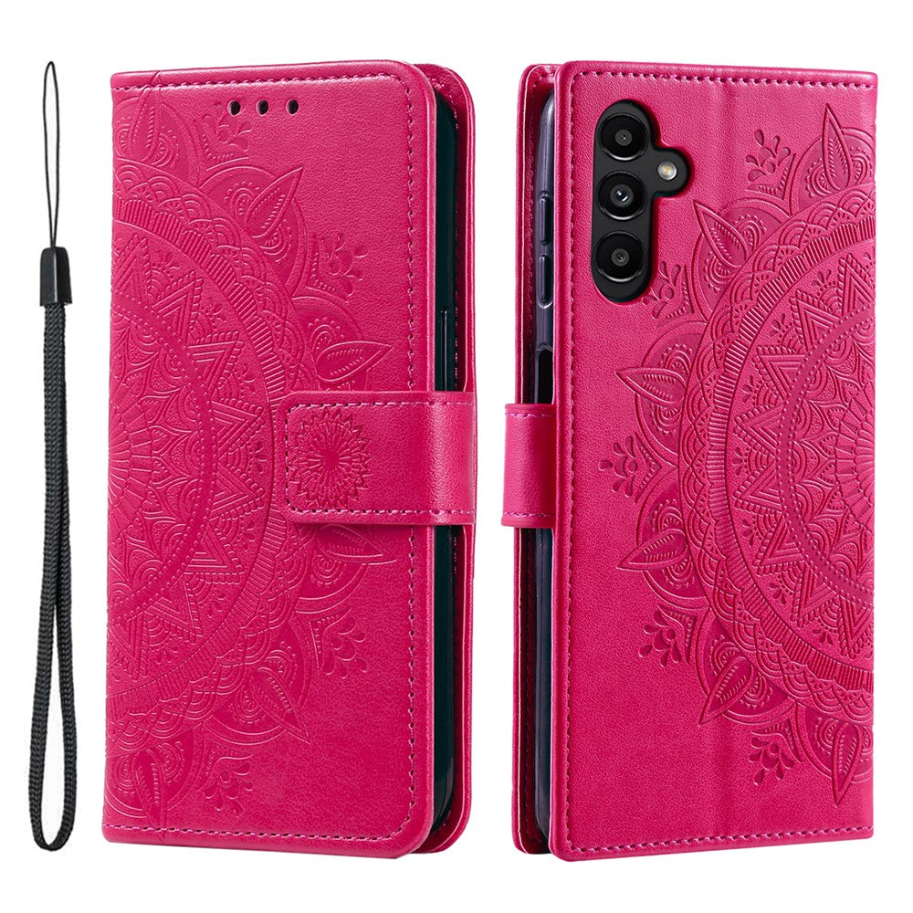 Til Samsung Galaxy A56 5G Etui Præget Totem PU Læder Pung Stativ Telefoncover
