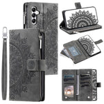 Style 006 For Samsung Galaxy A56 5G Wallet Case PU Leather Phone Cover Mandala Flower Pattern
