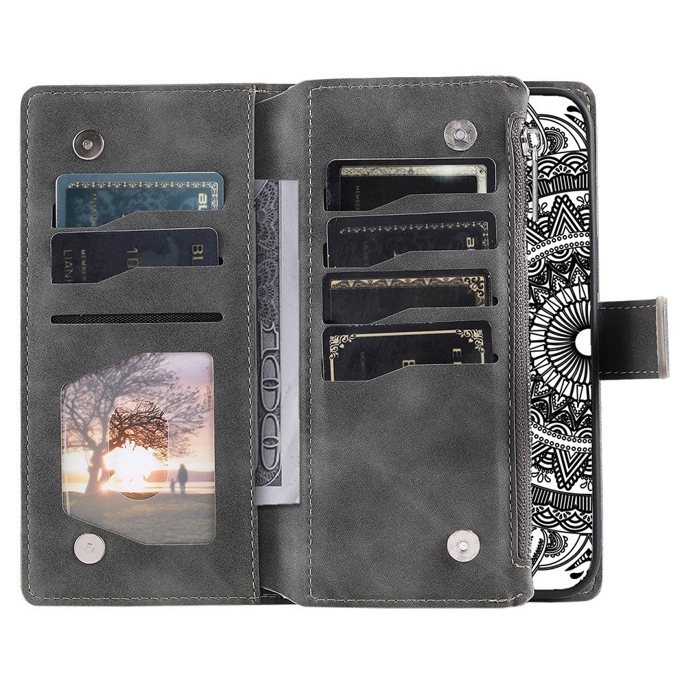 Style 006 For Samsung Galaxy A56 5G Wallet Case PU Leather Phone Cover Mandala Flower Pattern
