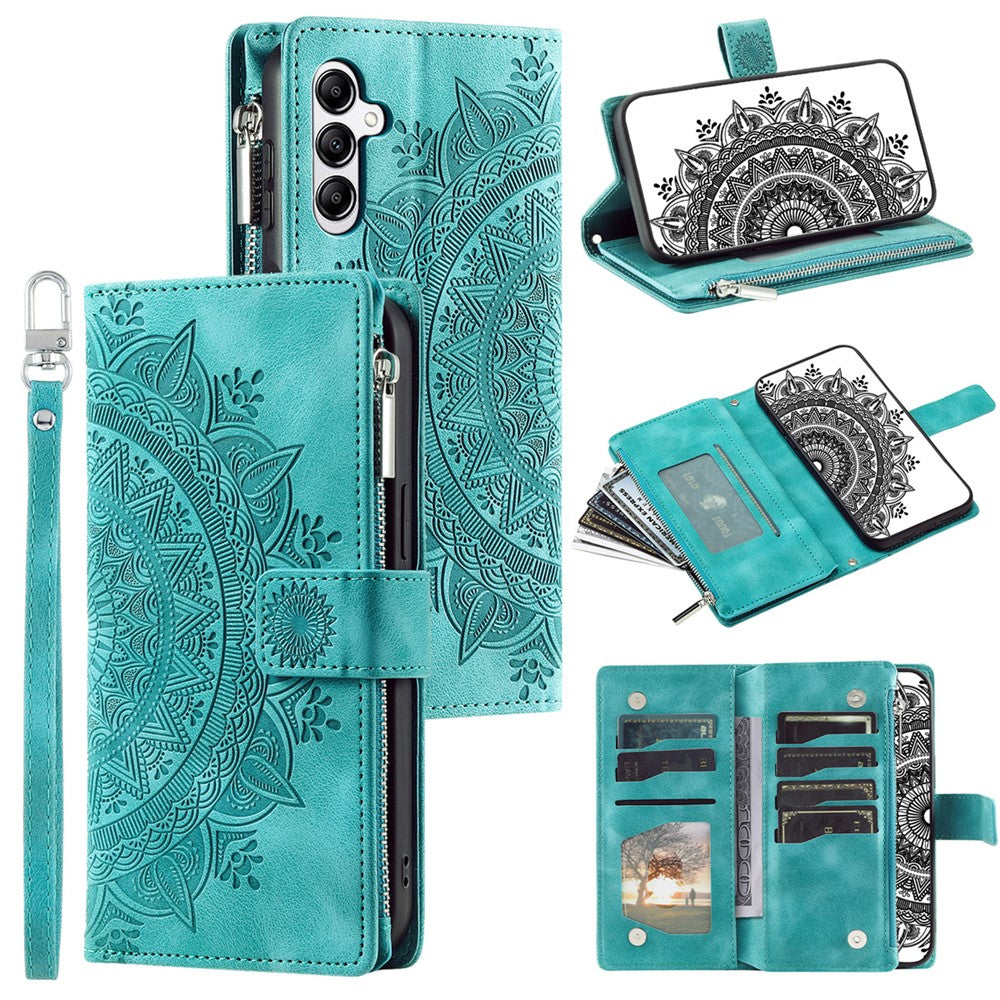 Style 006 For Samsung Galaxy A56 5G Wallet Case PU Leather Phone Cover Mandala Flower Pattern