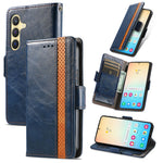 CASENEO Til Samsung Galaxy S25 Telefoncovers PU Læder Cover Stand med RFID-blokerende Pung