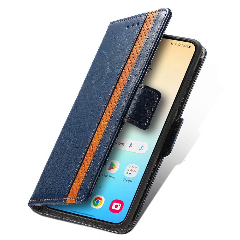 CASENEO Til Samsung Galaxy S25 Telefoncovers PU Læder Cover Stand med RFID-blokerende Pung