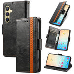 CASENEO Til Samsung Galaxy S25 Telefoncovers PU Læder Cover Stand med RFID-blokerende Pung