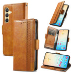 CASENEO Til Samsung Galaxy S25 Telefoncovers PU Læder Cover Stand med RFID-blokerende Pung