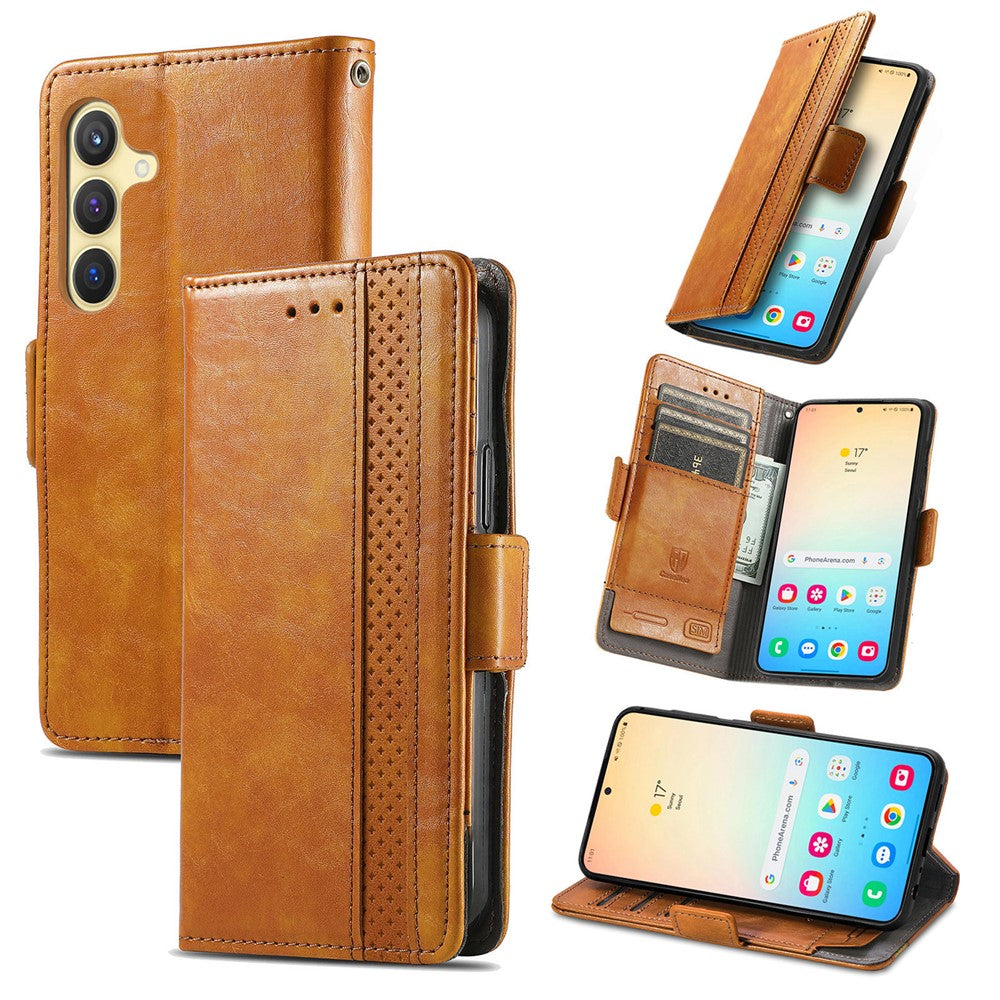 CASENEO For Samsung Galaxy S25 Phone Cases  PU Leather Cover Stand with RFID Blocking Wallet