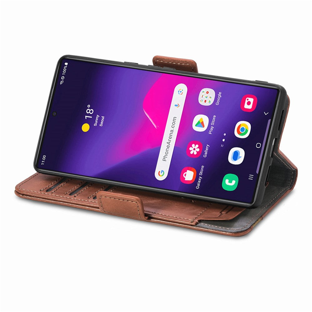 CASENEO För Samsung Galaxy S25 Ultra Mobilskal PU Läderfodral Stativ med RFID-blockerande Plånbok