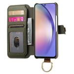 Samsung Galaxy A05 4G-skal RFID-blockerande dragkedja plånbok PU-läder mobilskal