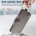 Til Samsung Galaxy A05s 4G Cover RFID Blokerende Lynlås Pung PU Læder Mobilcover