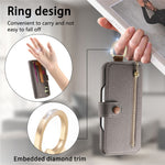 Til Samsung Galaxy A05s 4G Cover RFID Blokerende Lynlås Pung PU Læder Mobilcover