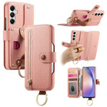 For Samsung Galaxy A25 5G (Global) (161.0 x 76.5 x 8.3mm) Case RFID Blocking Zipper Wallet PU Leather Mobile Cover