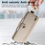 For Samsung Galaxy A25 5G (Global) (161.0 x 76.5 x 8.3mm) Case RFID Blocking Zipper Wallet PU Leather Mobile Cover