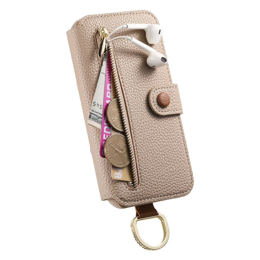 For Samsung Galaxy A25 5G (Global) (161.0 x 76.5 x 8.3mm) Case RFID Blocking Zipper Wallet PU Leather Mobile Cover