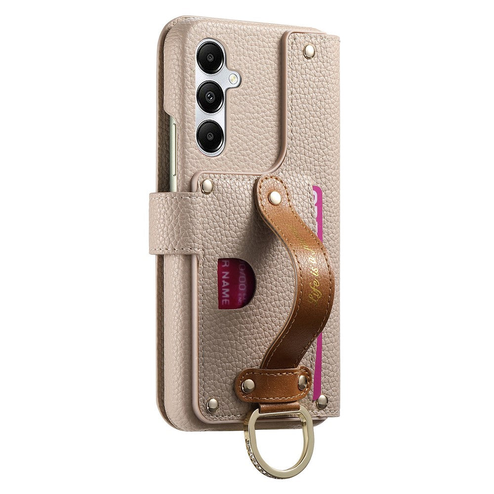 Til Samsung Galaxy A55 5G Cover RFID Blokerende Lynlås Pung PU Læder Mobilcover