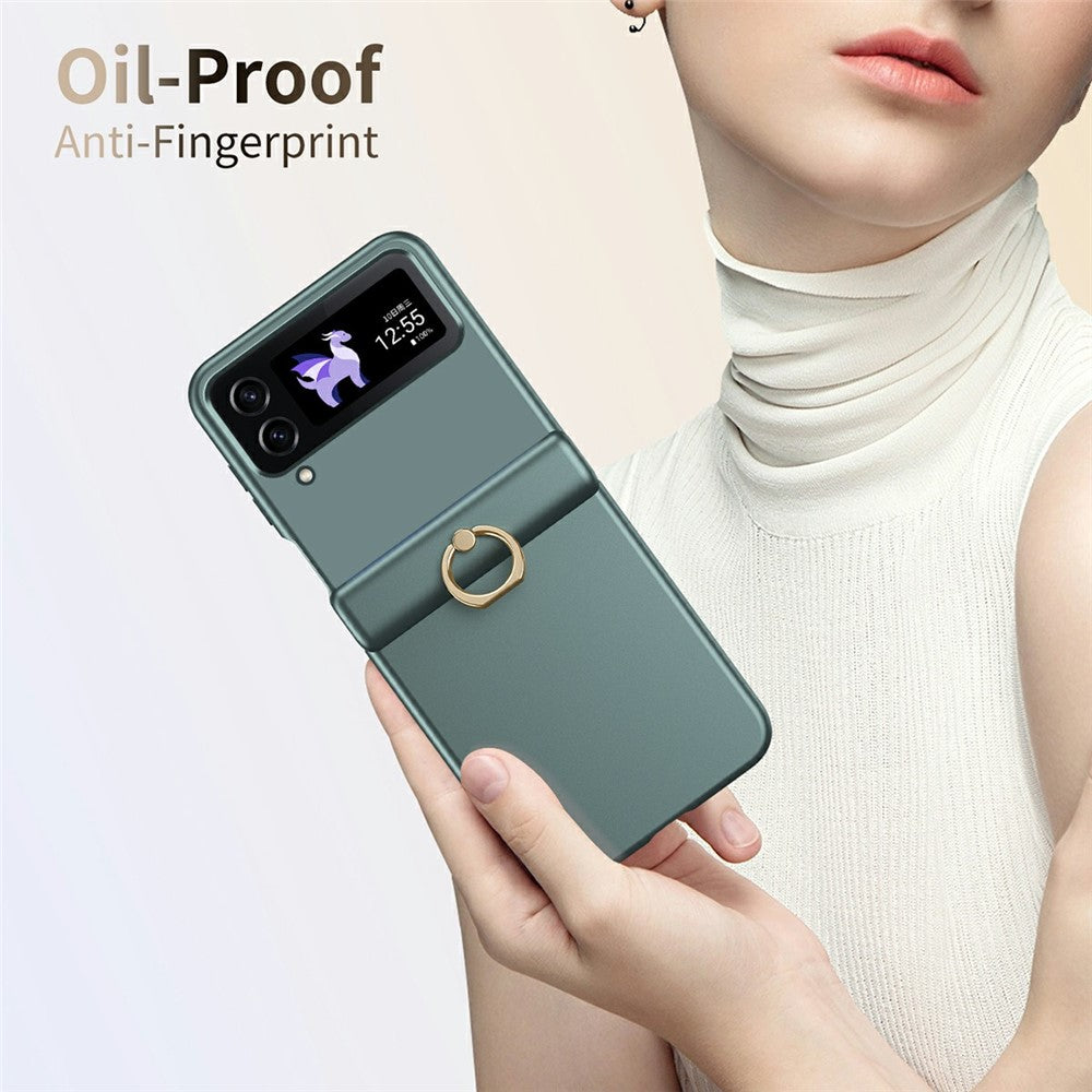 For Samsung Galaxy Z Flip4 5G Case Ring Holder Kickstand PC Phone Cover