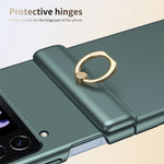 For Samsung Galaxy Z Flip4 5G Case Ring Holder Kickstand PC Phone Cover