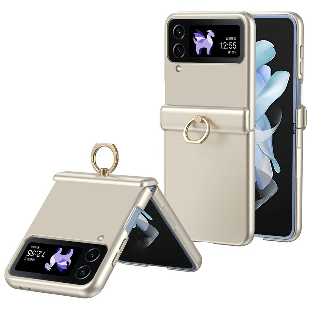 For Samsung Galaxy Z Flip4 5G Case Ring Holder Kickstand PC Phone Cover