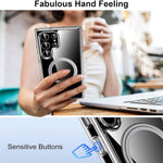 For Samsung Galaxy S23 Ultra Phone Case Magnetic Case TPU+PC Clear Back Cover
