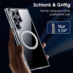 For Samsung Galaxy S23 Ultra Phone Case Magnetic Case TPU+PC Clear Back Cover