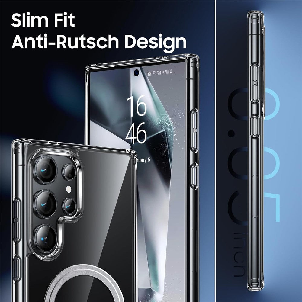 For Samsung Galaxy S23 Ultra Phone Case Magnetic Case TPU+PC Clear Back Cover