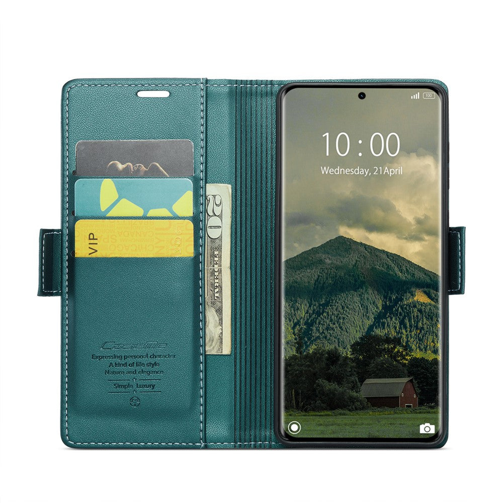 CASEME For Xiaomi Redmi Note 14 Pro+ 5G / 14 Pro 5G / Poco X7 5G Leather Case  023 RFID Blocking 3 Card Slot Mobile Cover