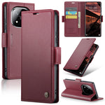 CASEME For Xiaomi Redmi Note 14 Pro+ 5G / 14 Pro 5G / Poco X7 5G Leather Case  023 RFID Blocking 3 Card Slot Mobile Cover