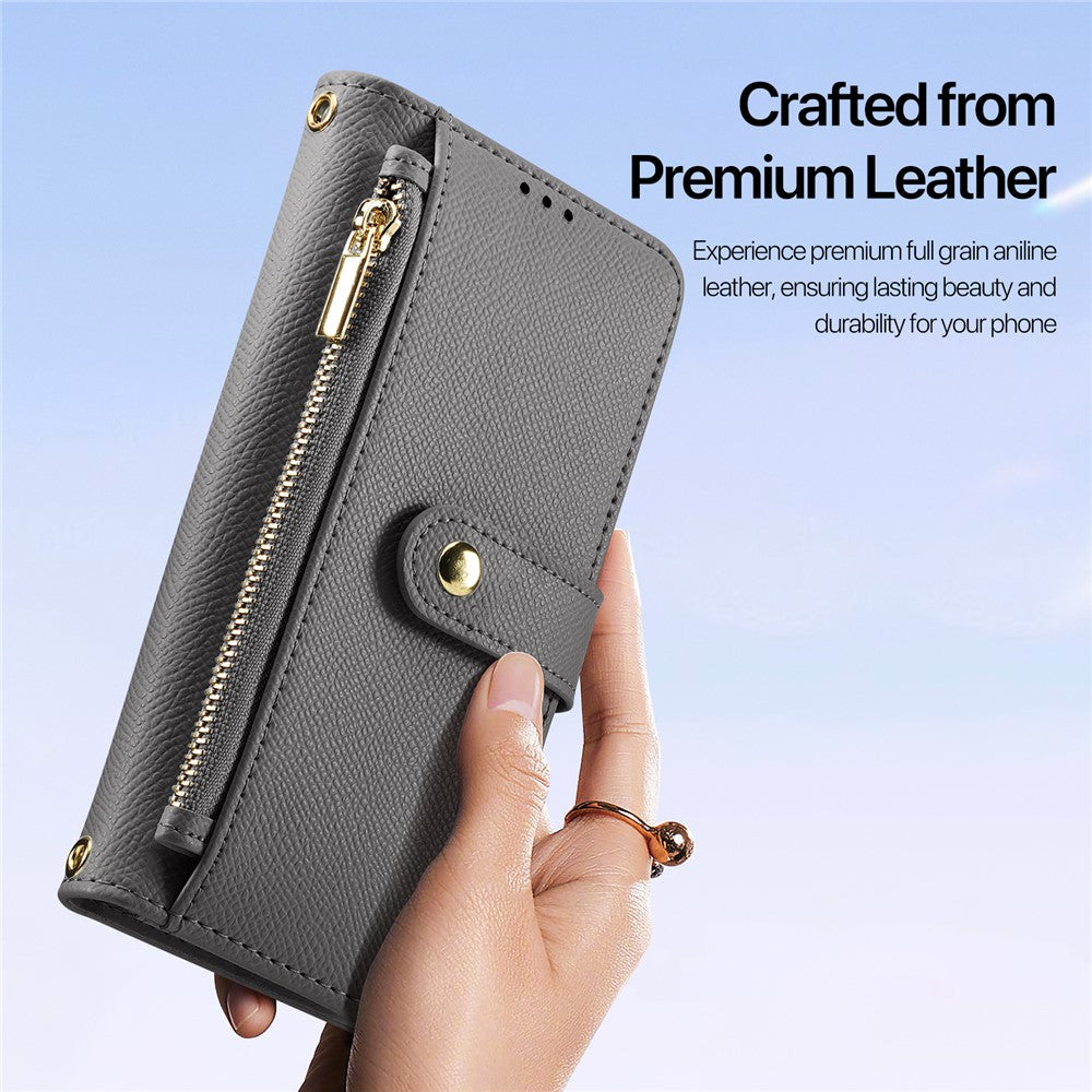 DUX DUCIS For iPhone 15 Plus Case  Lawa Series Detachable Magnetic Cowhide Leather Cover Zipper Wallet