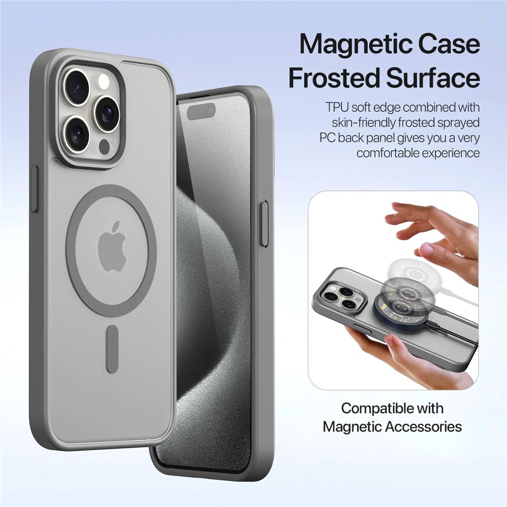 DUX DUCIS For iPhone 15 Pro Case Lawa Series Detachable Magnetic Cowhide Leather Cover Zipper Wallet