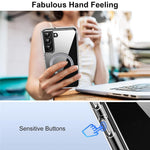 For Samsung Galaxy S22 5G Phone Magnetic Case TPU+PC Clear Back Cover