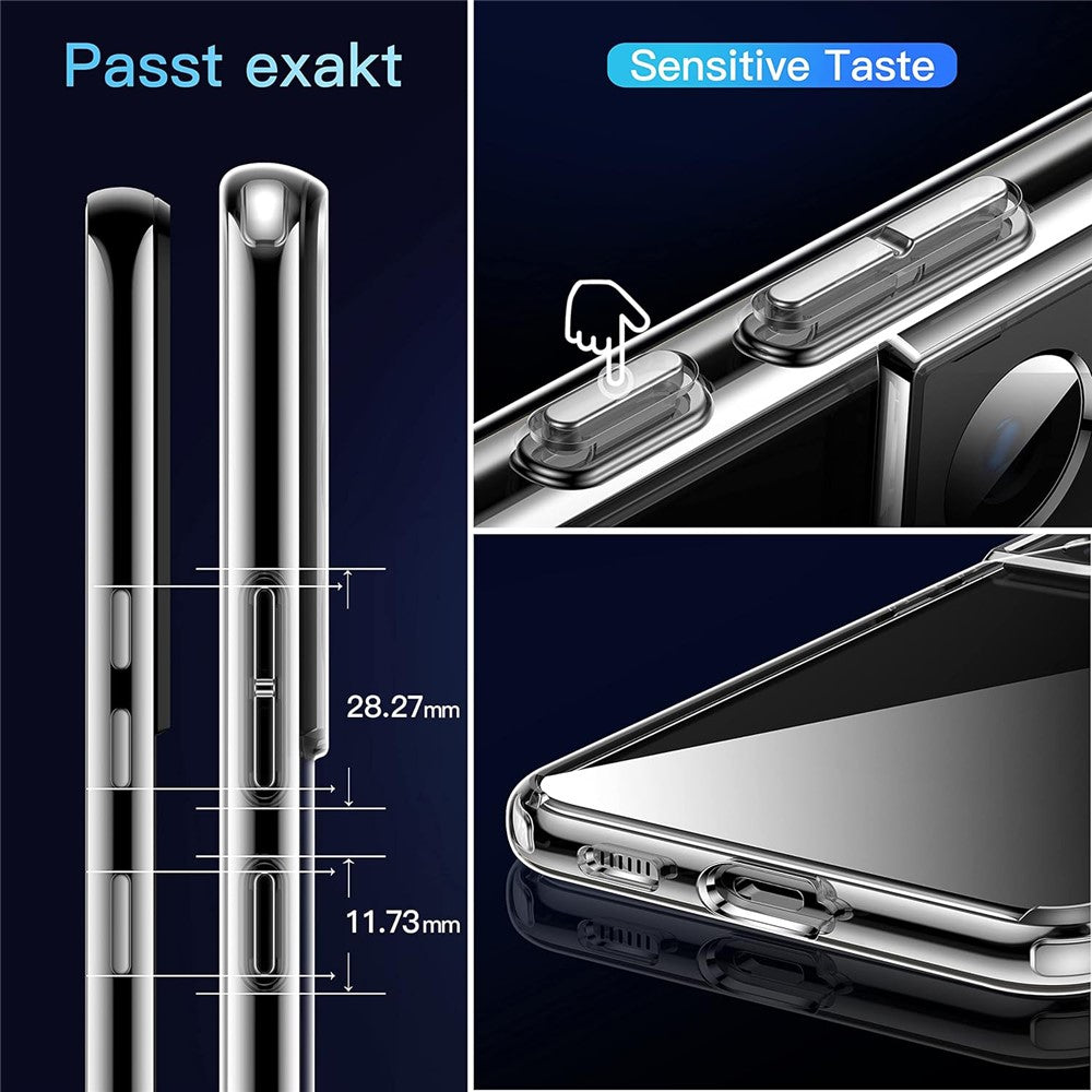 For Samsung Galaxy S22 5G Phone Magnetic Case TPU+PC Clear Back Cover
