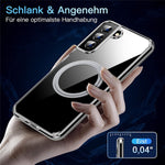 For Samsung Galaxy S22 5G Phone Magnetic Case TPU+PC Clear Back Cover
